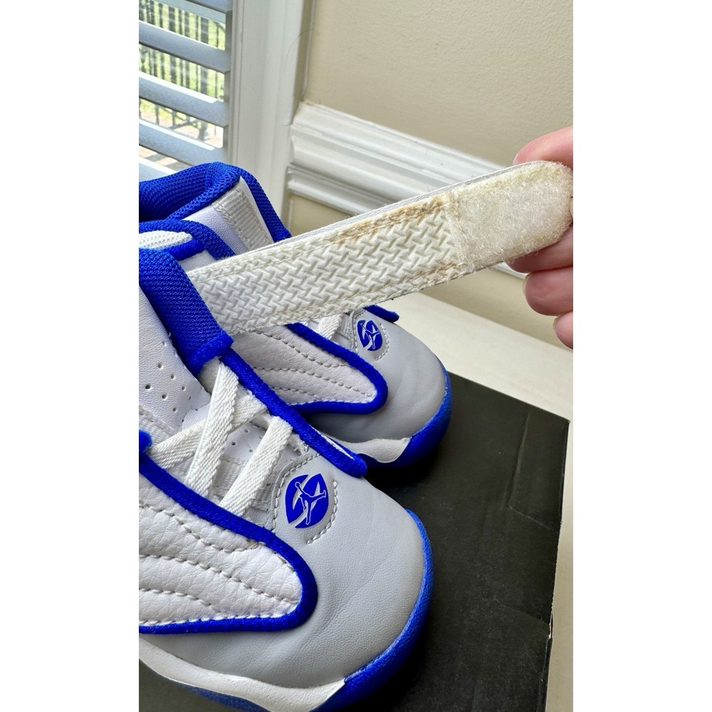 Jordan Pro Strong TD Toddler Shoes White Racer Blue Wolf Grey DC7910-104 Size 4C - Picture 8 of 16